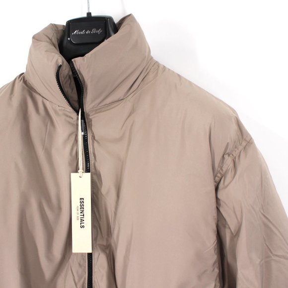 Essentials Fear Of God Quilted Anorak 1/2 Zip Pullover Jacket Desert Taupe S NEW - Picture 3 of 9